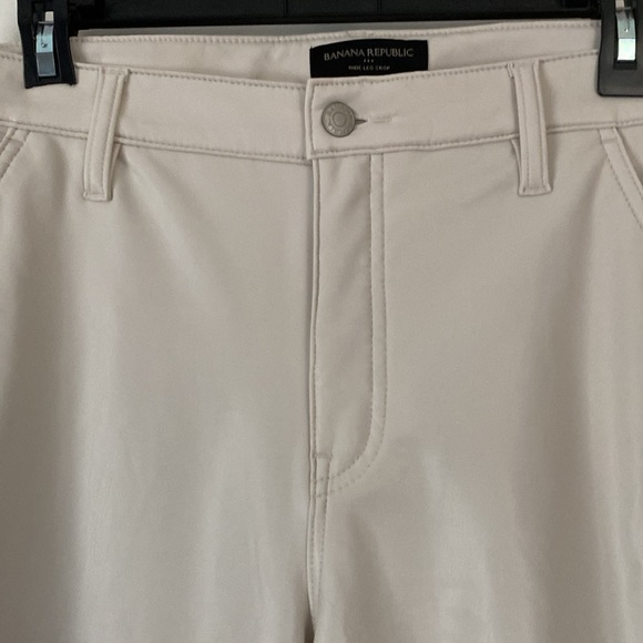 Banana Republic Winter white faux leather pants, size 29/8 - Picture 2 of 7